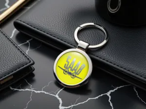 Saab Llavero Logo Anillo Metal Premium Custom